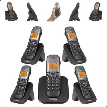 Imagem de Kit Telefone Sem Fio Intelbras TS 5120 4 Ramais TS 5121 com Bina Viva 