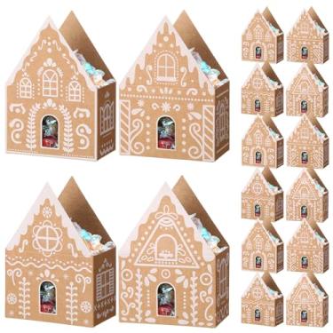 Imagem de Engrowtic 20 caixas de Natal para casa de pão de gengibre pequenas caixas de papelão para festa de Natal, biscoitos, lanches, embalagem de presente