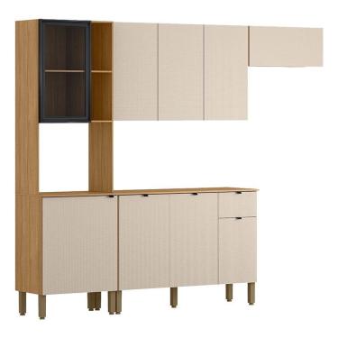 Imagem de Cozinha Compacta Vert Plus Com Balcão Para Cozinha Freijó Soft - Kits Paraná