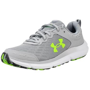 Imagem de Under Armour Charged Assert 10 Tênis de corrida masculino, (011) Cinza moderno/cinza moderno/verde hiperativo, 44