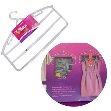 Imagem de Cabide Organizador De Calça De Acrílico com 3 divisórias - camp