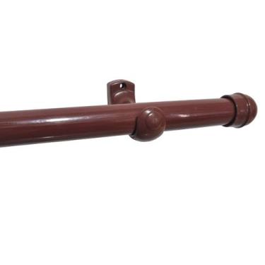 Imagem de Bastão Varal para Cortina Varão Grosso 3.00m Kit Com Suporte - EMPÓRIO