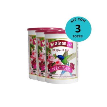 Imagem de Kit Ração Alcon Club Beija Flor Néctar 600g Com 3 unidades