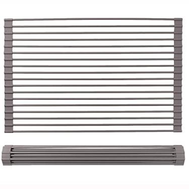 Imagem de Suporte para filtro de água em tubo redondo, escorredor de pos dobrável para pia, suporte para armazenamento de utensílios de cozinha 33 * 23cm 12