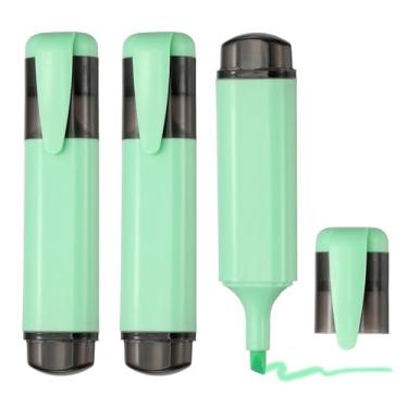 Imagem de PATIKIL Caneta marca-texto, pacote com 3 canetas marcadoras à base de água com ponta larga fofas em pastel, materiais de estudo para uso diário, escritório, casa, verde