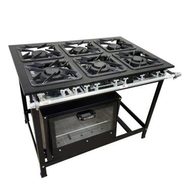 Imagem de Fogão 6 Bocas Cefaz com Forno Linha Gold Baixa Pressão CFZG-135