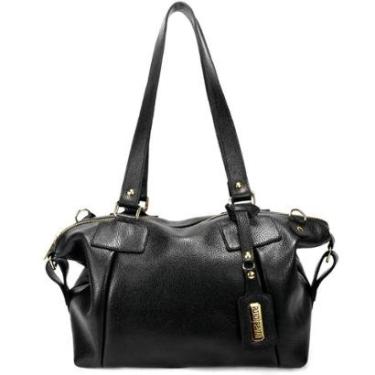 Imagem de Bolsa Feminina Bowling Média em Couro Legitimo Metais Dourados Road Seven-Feminino