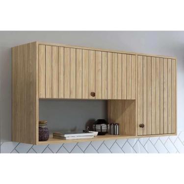 Imagem de Armário Aéreo P- Cozinha Torino C- 2 Portas 120cm Mel - Movelbento