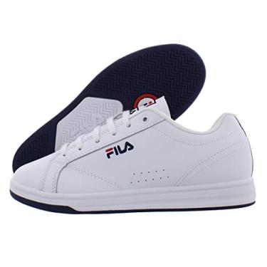 Imagem de Fila Tênis Feminino Reunion, Branco/azul marinho/vermelho, 8.5