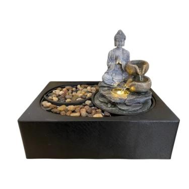 Imagem de Fonte de Água Decorativa de Mesa Buda 110V 29x22x20cm