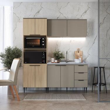 Imagem de Cozinha Completa 3 Peças Com Torre Quente Lavínia Imperial-fumê