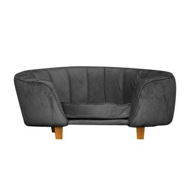 Imagem de Poltrona Cama Caminha Pet Laddi Veludo Grafite Dvinn Grafite