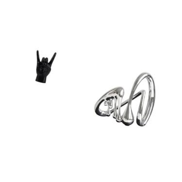 Imagem de Fenteer Escultura Criativa Abstrata com Gestos de Mão, Estátua de Arte Minimalista, Artesanato Exclusivo com Os Dedos para Decoração de Apartamento, Quarto, R