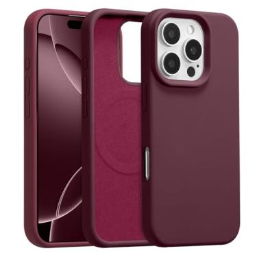 Imagem de UCASONG Capa magnética para iPhone 16E de 6,1 polegadas, capa de silicone líquido premium, [compatível com Magsafe] [forro de microfibra macio antiarranhões], capa de telefone fina e à prova de choque