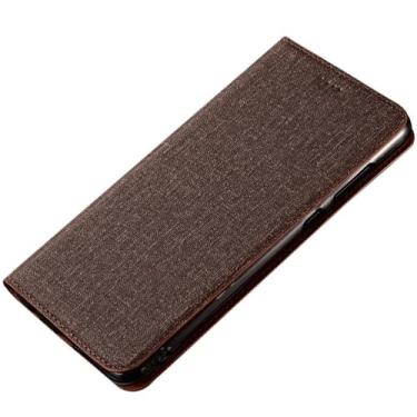 Imagem de POYUFRG Capa de couro para Xiaomi 17 Pro Max/17 Pro/17, capa de telefone carteira fina flip magnética com compartimentos para cartões, capa de suporte, marrom, 17 ProMax