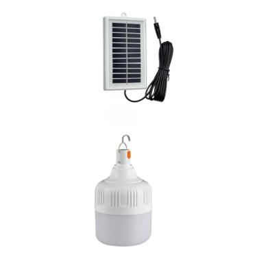 Imagem de Lampada para Camping, Lâmpada de Camping com Painel Solar, Lanterna Led Recarregável Usb, para Acampamento, Pesca(1 unidade,100W)