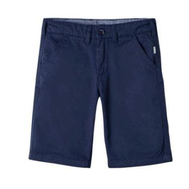 Imagem de Bermuda Básica Infantil Menino Hering Em Sarja Azul-Masculino
