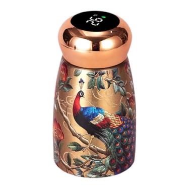 Imagem de Pequeno copo térmico, pequeno copo portátil de aço inoxidável estilo chinês | Frascos de alimentos isolados para café, chá, suco de leite, inverno, viagem, acampamento, escritórios, escola