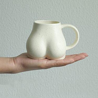 Imagem de Yalych Caneca personalizada 3D boca cerâmica caneca de café branca feita à mão porcelana chá ou leite copo criativo para homens mulheres xícara de café xícara de café (cor: tamanho único)