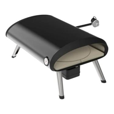 Imagem de Forno de Pizza Portátil Rotativo a Gás GLP, Com Pá de Alumínio, Cortador de Pizza e Capa para Transporte