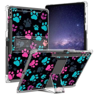 Imagem de ACWDMKH Capa para Galaxy Tab S9 Plus, capa para Samsung Galaxy Tab S9+ Plus de 12,4 polegadas 2023 com suporte, capa de canto reforçado de TPU transparente para Galaxy Tab S9 Plus (SM-X810/X816B),