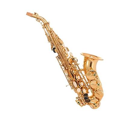 Imagem de Saxofone profissional B plano pequeno cotovelo saxofone soprano instrumento musical adequado para crianças e senhoras, kit de saxofone de latão para iniciantes