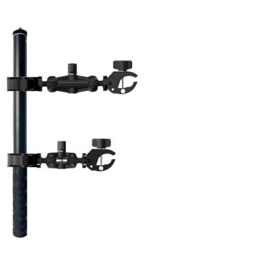 Imagem de EDSRDUX Kit de montagem de câmera de motocicleta para Insta360, suporte de guidão giratório de 360° resistente com braçadeira, bastão de selfie extensível de liga de alumínio (36.1 cm-149.9 cm