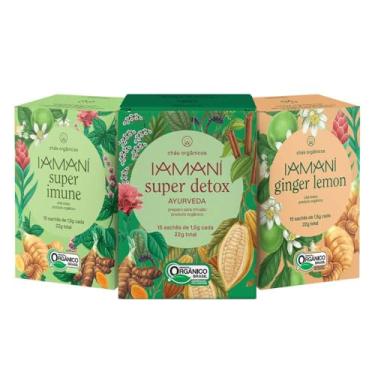 Imagem de Kit 3 Iamaní Chá Misto Orgânico Detox Imune Ginger Lemon