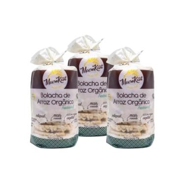 Imagem de Kit C/3 Macrokant Bolacha de Arroz Integral Natural 95g