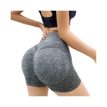 Imagem de Shorts Esportivos Femininos De Cintura Alta Para Ciclismo, Corrida, Fi