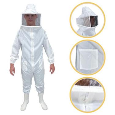 Imagem de Roupa Macacão Apicultor Apicultura Mexer Tirar Mel Abelha Profissional