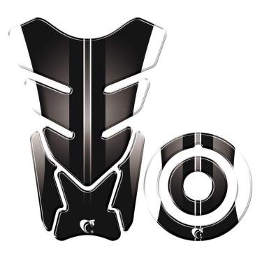 Imagem de Adesivo Protetor Tanque E Bocal Moto Yamaha Preto E Branco