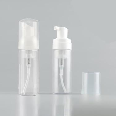 Imagem de Pacote com 2 frascos com bomba de espuma, garrafa de espuma de viagem de 60 ml para sabonete, xampu, limpador facial – Dispensador de garrafa de espuma recarregável com tampa à prova de vazamento para