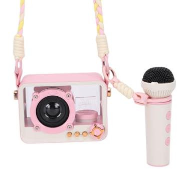 Imagem de GOWENIC Pequena Máquina de karaokê para Crianças, Alto-falante Bluetooth e Conjunto de Microfone, Alto-falante de karaokê Bluetooth Com Microfones Sem Fio, Presente para Menino, Criança, (PINK)