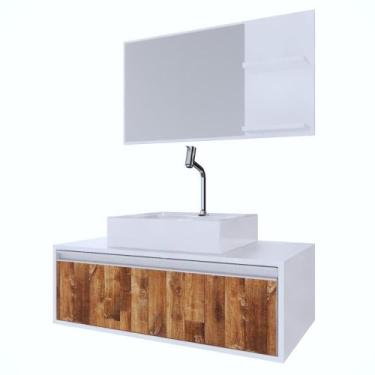 Imagem de Gabinete Banheiro Real 80 Western C/Cuba + Kit Acessórios - GABINETTO,