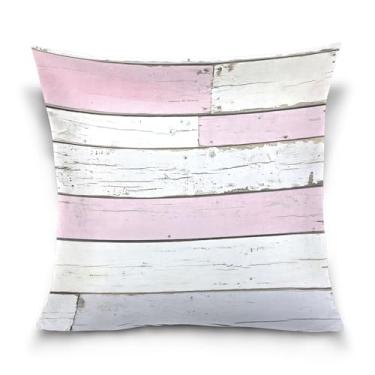 Imagem de Burbuja Capas de almofada de madeira rosa branca para sofá, sala de estar, quarto, capa de almofada de veludo macio, decoração de casa, 51 x 50 cm