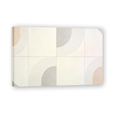 Imagem de Natureza fluida Arte em tela minimalista: Serenidade tons neutros grande área em branco para decoração de espaço calmo 80 x 120 cm emoldurada