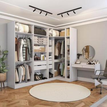 Imagem de Conjunto Closet Kappesberg Adapt Branco 4 Peças 263cm x 235cm