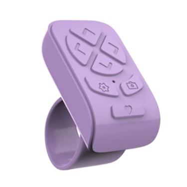 Imagem de SUNGOOYUE Anel de Rolagem, Sem Fio Com Rolagem de Página de Aplicativo Remoto Obturador de Câmera Ergonômico para Tablet de Celular Com Bateria Longa para Câmera de Telefone (Roxa)