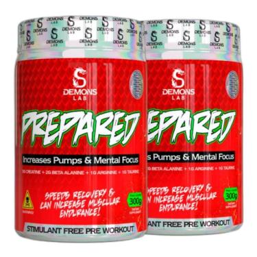 Imagem de Kit 2x Pre Treino Prepared 300g Exotic Fruit - Demons Lab-Unissex