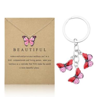 Imagem de Sisadodo Presentes de aniversário de Natal para mulheres, meninas, colares com pingente de borboleta para amigas, filhas e netas, Small, Metal, Sem Pedra Preciosa
