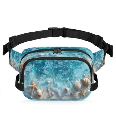 Imagem de Pochete abstrata de mármore cinza para mulheres e homens com alça ajustável, bolsa transversal, bolsa de peito, bolsa tiracolo, Cor 4