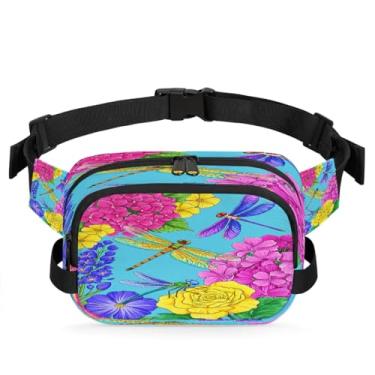 Imagem de Pochete de margarida verde para mulheres e homens com alça ajustável, bolsa transversal, bolsa de peito, bolsa tiracolo, Cor 6