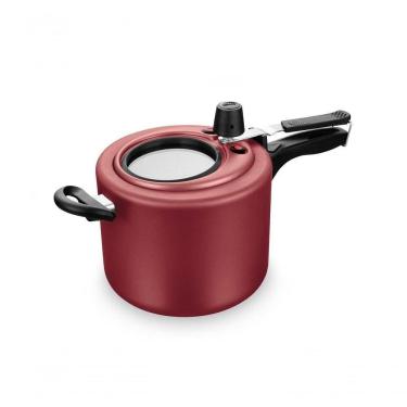 Imagem de Panela De Pressão Antiaderente 4,5 Litros Com Visor Cereja 6033
