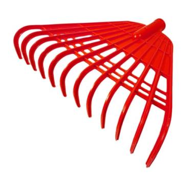 Imagem de FashionCha Cabeça de ancinho para gramado com 12 dentes, ferramenta de jardinagem para remoção de folhas, cabeça destacável para, Vermelho