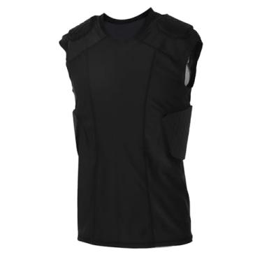 Imagem de Alomejor Colete de Compressão Acolchoada, Camisa de Mangas Juvenis Com Fibra de Poliuretano Seco Rápido para Esportes de Lacrosse de Futebol de Beisebol (L)