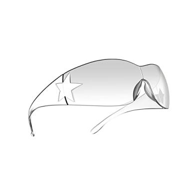 Imagem de Óculos de sol sem aro Y2K para mulheres e homens, óculos de sol com escudo moderno, grande, moderno, sem moldura, Óculos de sol transparentes, oversized