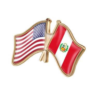 Imagem de QTAOEIONG Bandeiras dos Estados Unidos, EUA, América, EUA e muitos outros países, broche de liga de amizade com cruz, 1.3x0.9inch/32x23mm, Metal, Sem Pedra Preciosa