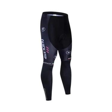 Imagem de Calças Térmicas De Ciclismo Masculinas Para Inverno Quick Step Fleece 