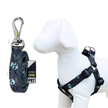 Imagem de Peitoral e Guia Para Cachorro Number One Skulls 2